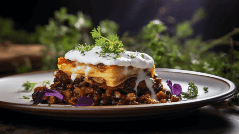 Traditionelles Shepherd's Pie mit Hackfleisch, Kartoffeln und frischen Kräutern.