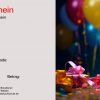 Geburtstagskuchen mit Kerzen und bunten Ballons bei Olaf(s) Kochschule.
