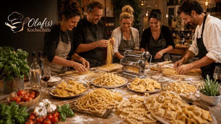 Kochkurs bei Olaf's Kochschule mit Pasta-Sinfonie am 23.01.2027.